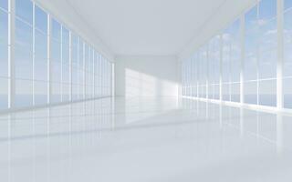 The white empty room, 3d rendering. photo