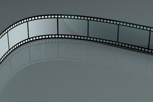 Film tapes with dark background, 3d rendering. photo