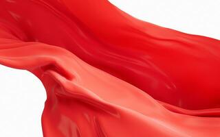 Red flying clothes, 3d rendering. photo