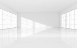 The white empty room, 3d rendering. photo