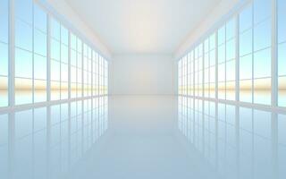 The white empty room, 3d rendering. photo