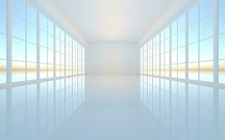 The white empty room, 3d rendering. photo