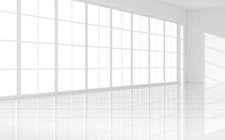 The white empty room, 3d rendering. photo