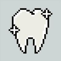 Pixel art illustration Tooth. Pixelated Tooth. Tooth icon pixelated for the pixel art game and icon for website and video game. old school retro. vector