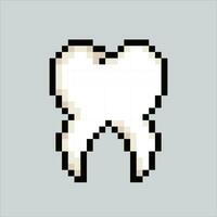 Pixel art illustration Tooth. Pixelated Tooth. Tooth icon pixelated for the pixel art game and icon for website and video game. old school retro. vector