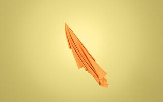 Flowing cloth with yellow background, 3d rendering. photo