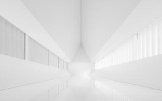 el blanco vacío habitación, 3d representación. foto