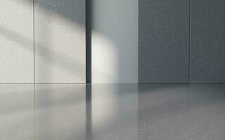 Shadow in the empty room, 3d rendering. photo