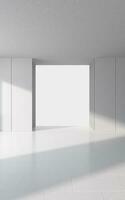 Empty room and blank wall, 3d rendering. photo