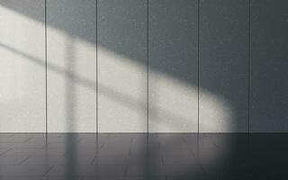Shadow in the empty room, 3d rendering. photo