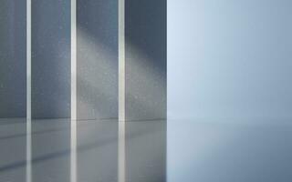 Shadow in the empty room, 3d rendering. photo