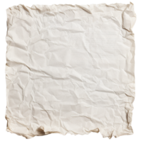 Crumpled sheet of old paper isolated on transparent background. png