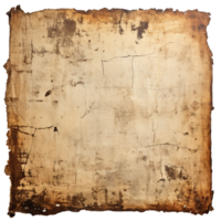 Old paper sheet isolated on transparent background. png
