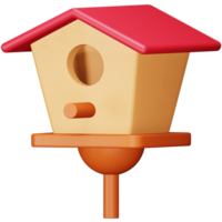 Bird house 3d rendering isometric icon. png