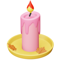 Candle 3d rendering isometric icon. png