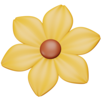 Flower 3d rendering isometric icon. png