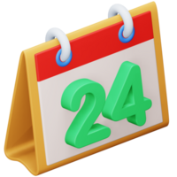 Calendar date 3d rendering isometric icon. png