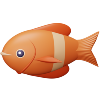 pescado 3d representación isométrica icono. png