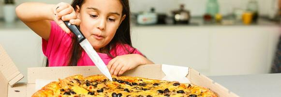 Pretty girls smiling when drinking juice and eating pizza photo