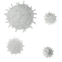 White blood cell 3d realistic icon analysis. Leukocytes medical illustration isolated transparent png