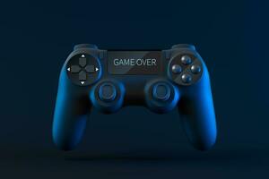 Game pad with game over on the screen, 3d rendering. photo