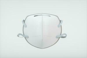 Medical mask with white background,3d rendering. photo