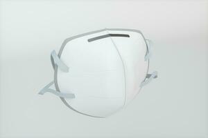 Medical mask with white background,3d rendering. photo