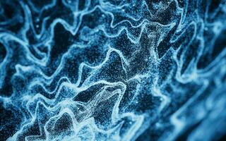 Abstract particles with wave pattern, 3d rendering. photo