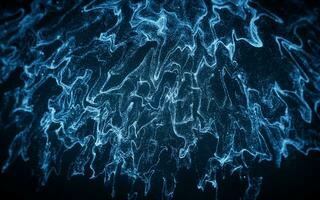 Abstract particles with wave pattern, 3d rendering. photo