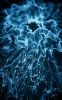 Abstract particles with wave pattern, 3d rendering. photo