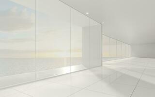 The white empty room, 3d rendering. photo