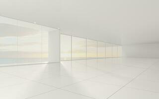 The white empty room, 3d rendering. photo