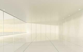 The white empty room, 3d rendering. photo