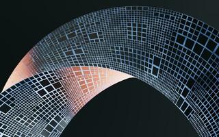 Abstract curve geometry background, 3d rendering. photo