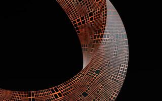 Abstract curve geometry background, 3d rendering. photo