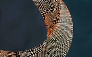 Abstract curve geometry background, 3d rendering. photo