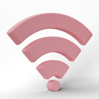 3d rendering, Icon Wi-Fi, wireless internet network symbol isolated on transparent background png