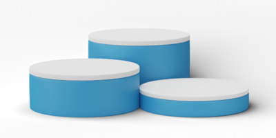3D, cylinder podium display scene of minimal geometric platform base isolated on transparent background png file