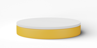 3D, cylinder podium display scene of minimal geometric platform base isolated on transparent background png file