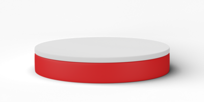 3D, cylinder podium display scene of minimal geometric platform base isolated on transparent background png file
