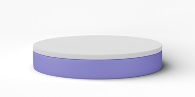 3D, cylinder podium display scene of minimal geometric platform base isolated on transparent background png file
