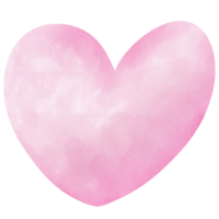 pink heart with watercolor png