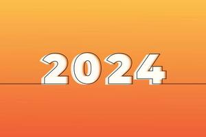 2024 number with pattern shapes for Happy New Year vector
