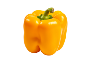 Fresh Sweet yellow pepper on isolated background.Health food concept.Created with Generative AI technology. png