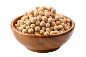 garbanzos en el cuenco en aislado fondo.saludable y vegano concepto.creado con generativo ai tecnología. png