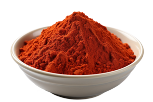 pepper powder on isolated background.Healthy and vegan concept.Created with Generative AI technology. png