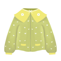 mignonne femelle cardigan chandail illustration png