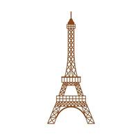 eiffel torre plano vector ilustración en color aislado en blanco antecedentes. un símbolo de París. articulo para turismo concepto. de viaje. mundo famoso puntos de referencia