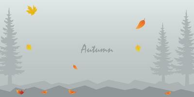 Background design with minimalist colors with an autumn theme. vector