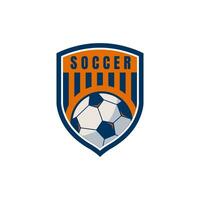 Football or soccer club logo badge vector design template